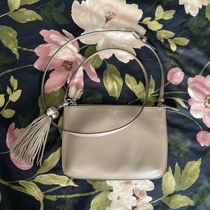 TORY BURCH | gray tassel crossbody bag